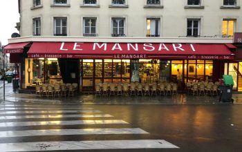 Devanture Brasserie Le Mansart 75009 Paris