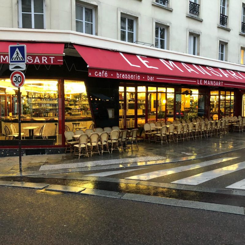 Devanture Brasserie Le Mansart 75009 Paris - CONCEPT METAL