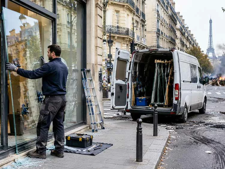 Suite aux émeute Paris nous a Paris 75 - vue generale